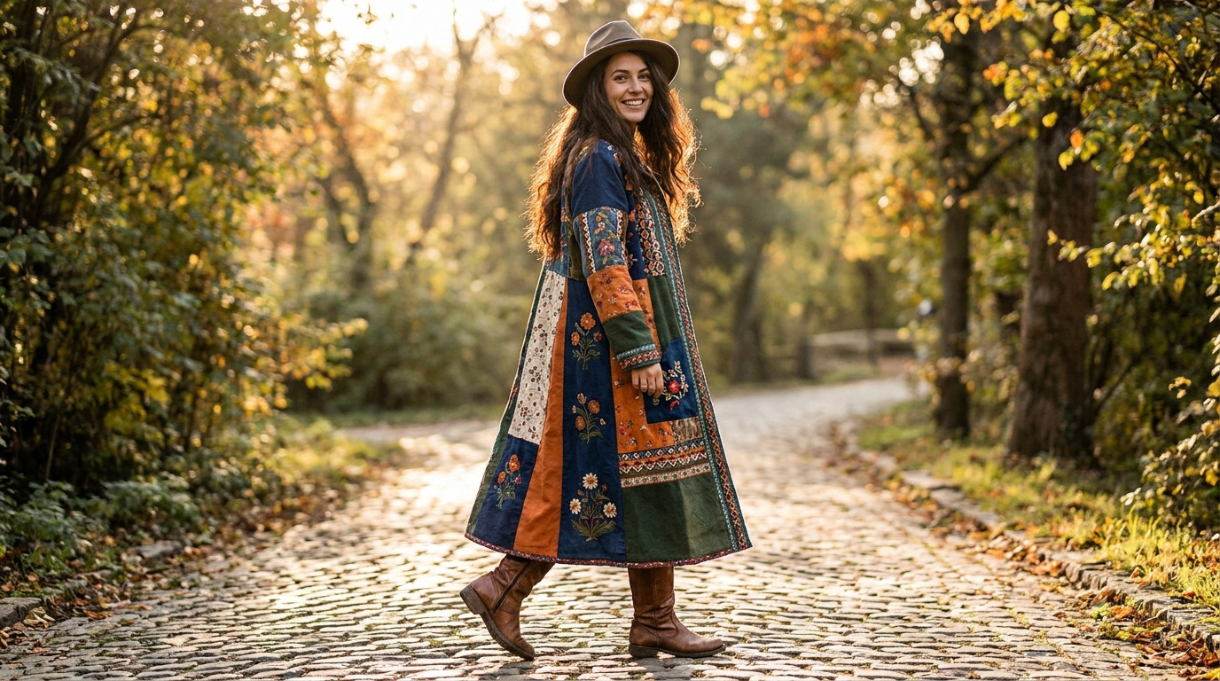 Le manteau hippie femme : l’atout phare du style bohème