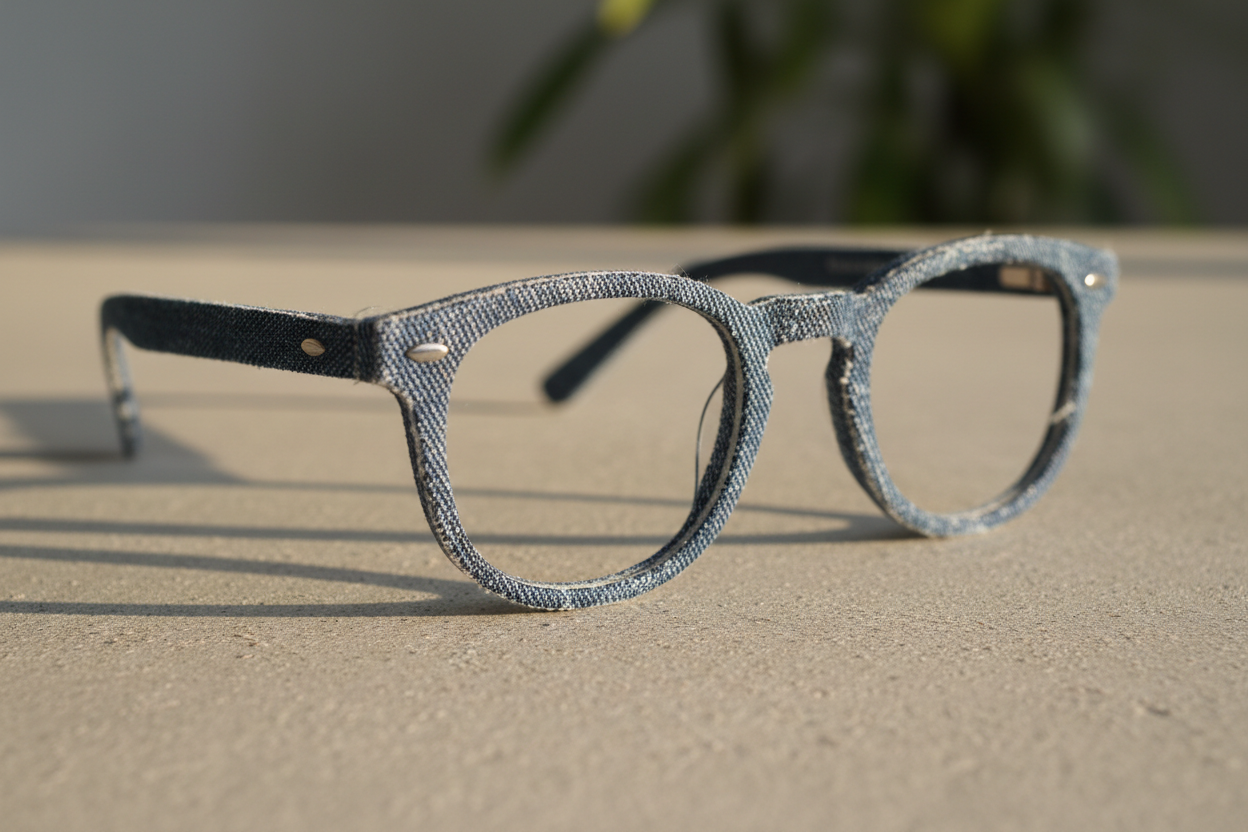Montures en jeans recyclé : fabrication, prix et marques en 2026